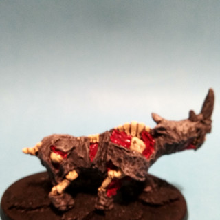 Undead Rhino from the Bears Head Miniatures - Wilderness Encounters kickstarter