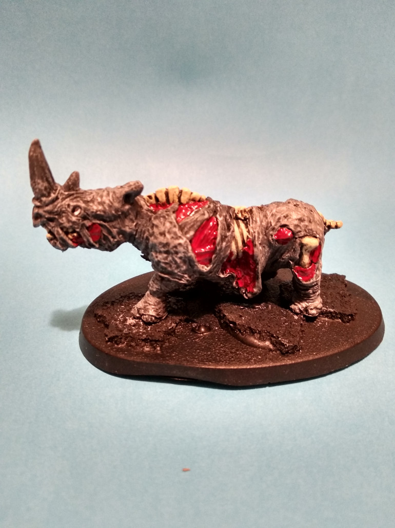 Undead Rhino from the Bears Head Miniatures - Wilderness Encounters kickstarter