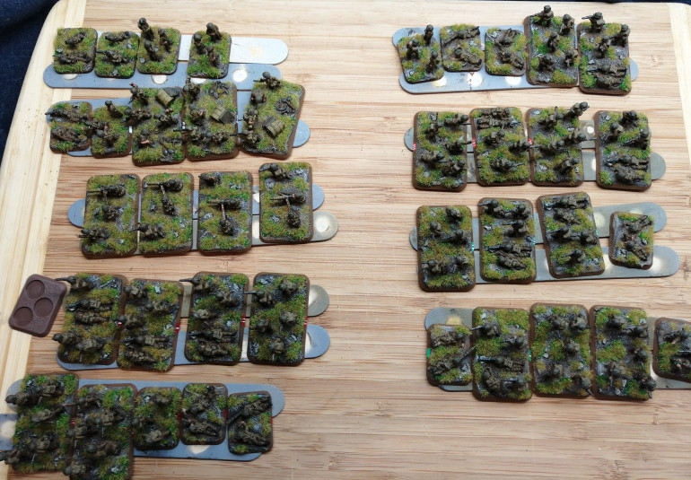 The 3 Rifle Platoons, Pioneer Platoon, MG Platoon, HQ and Sniper Teams