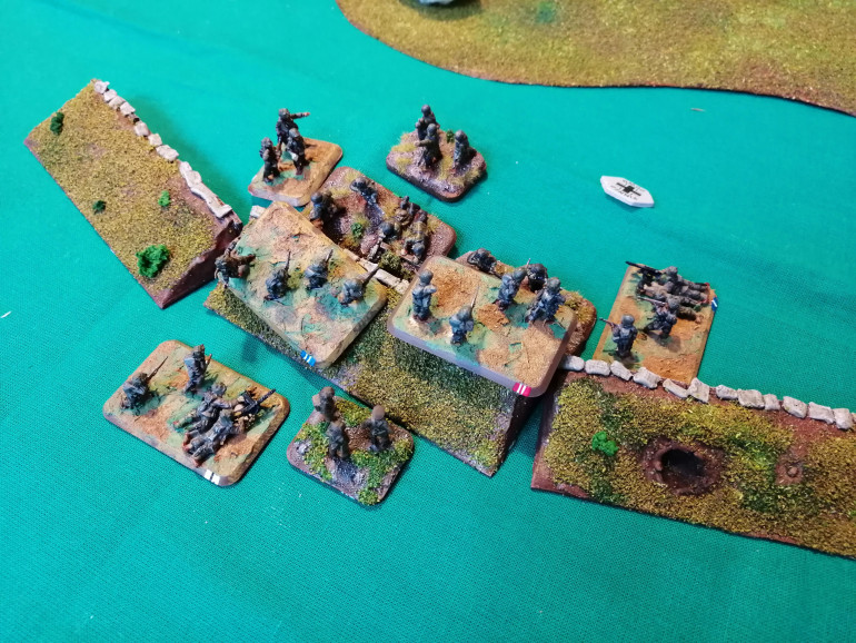 We catch the Assault Platoon just as they jump into the trenches to take on Green Platoon