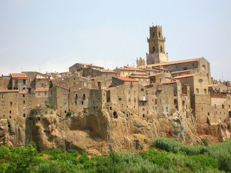 A typical Tuscan hill village yesterday