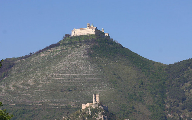 A modern day Monte Cassino with the rebuilt monastery