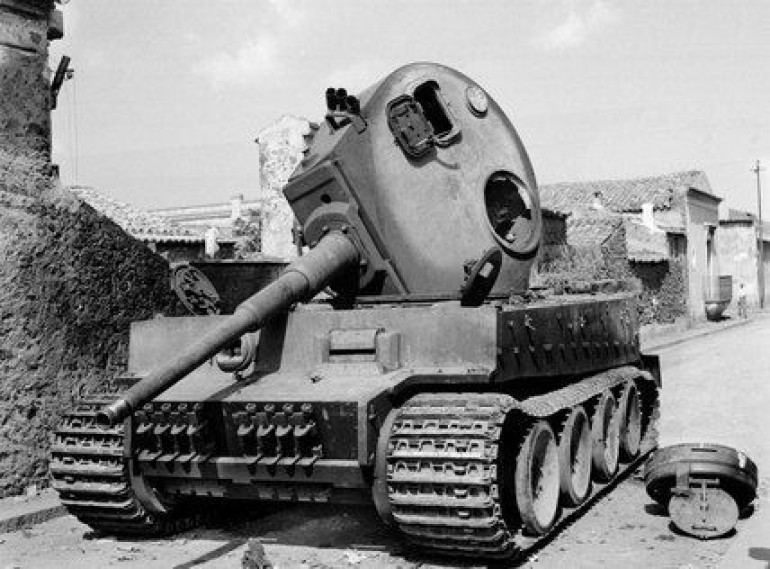 A destroyed Tiger in Sicily