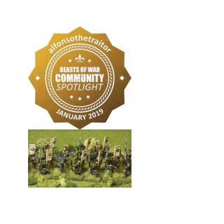 I received a Golden Button Community Spotlight for my Uesugi archers. THANK YOU !