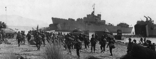 US 5th Army landing at Salerno