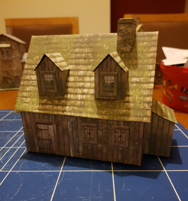 Farmhouse, the little bit at the side is a wood store. This is probably my favourite model this week.