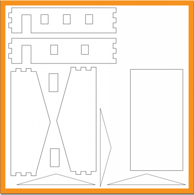 Vector line diagram that the laser cutter will use