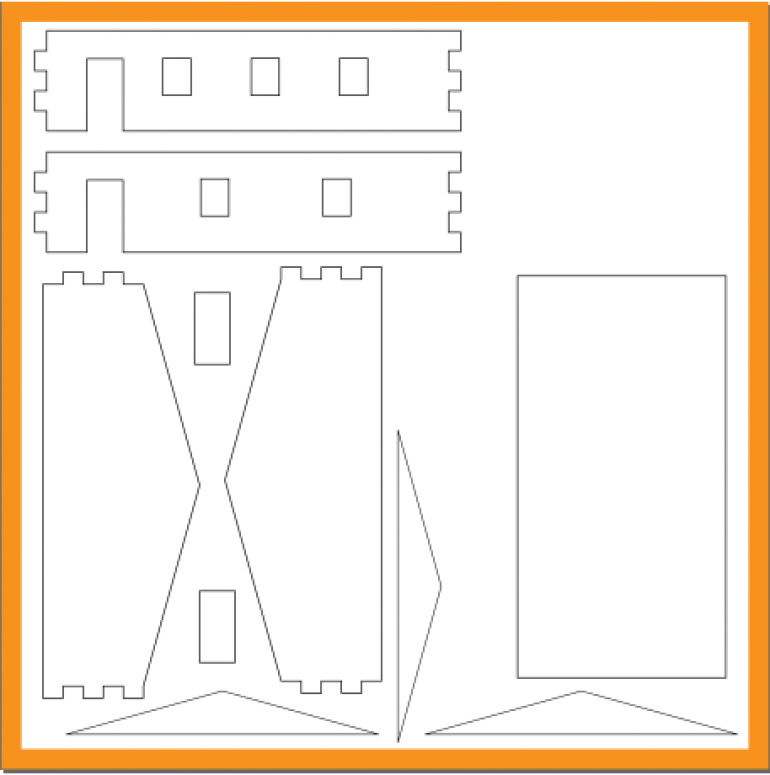 Vector line diagram that the laser cutter will use