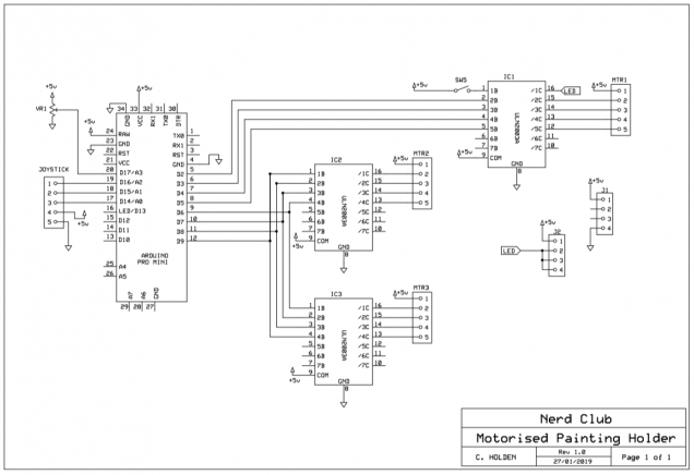 Arduino code for motorised painting handle