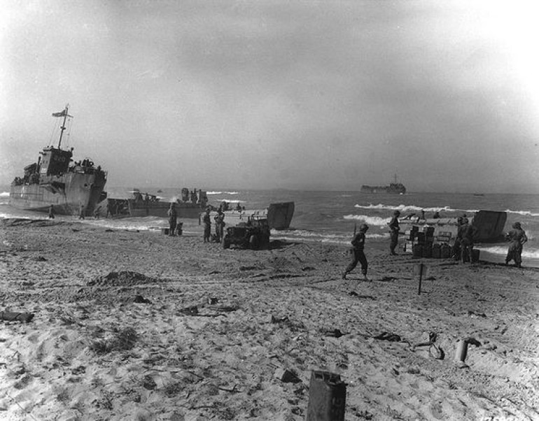 US Troops landing near Gela, Sicily