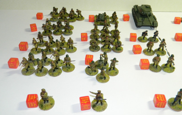 World War 2, Soviet Infantry, Warlord games, Plastic Soldier Company and Wargames Factory. From when I used to play Bolt Action.