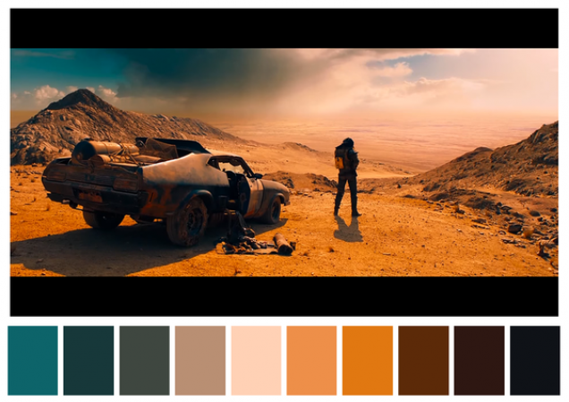 As for the colors, I came across this photo on a website about the color grading for 