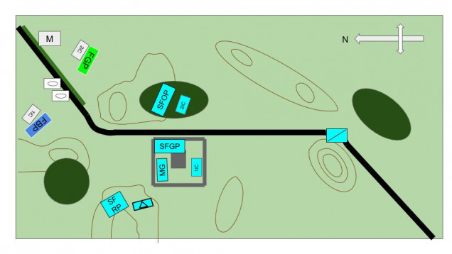 The tactical view at the end of Turn 1