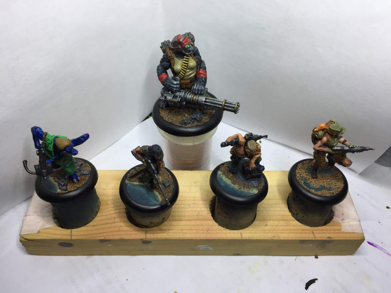 Bases painted