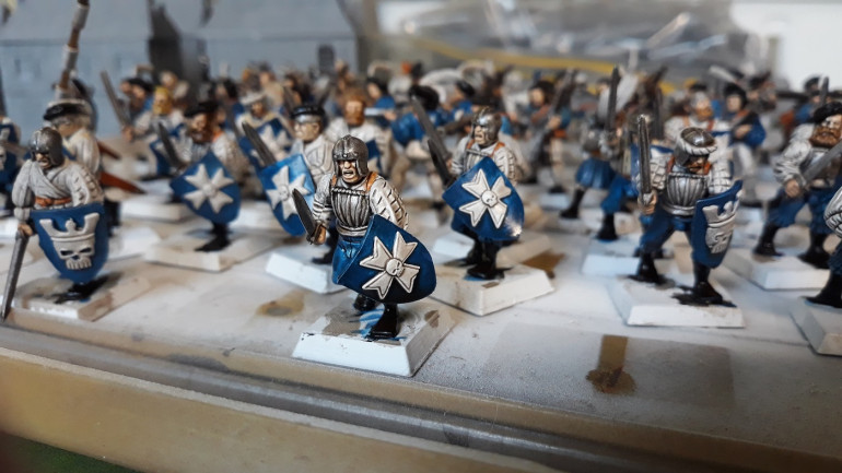 Close-up of the infantry with the varnish having had time to cure. 