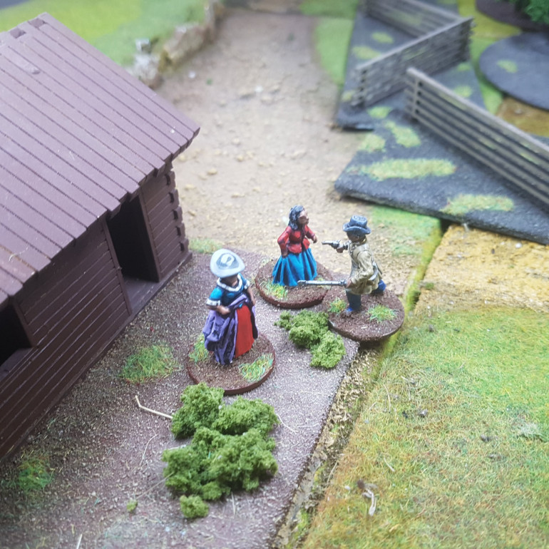 Captain Williams Attempts to Move Mrs. and Ms. Freemantle From their Cabin to No Effect. The Freemantle Women are Southern Sympathisers and Mr. Freemantle is a Major in the Stonewall Brigade. 