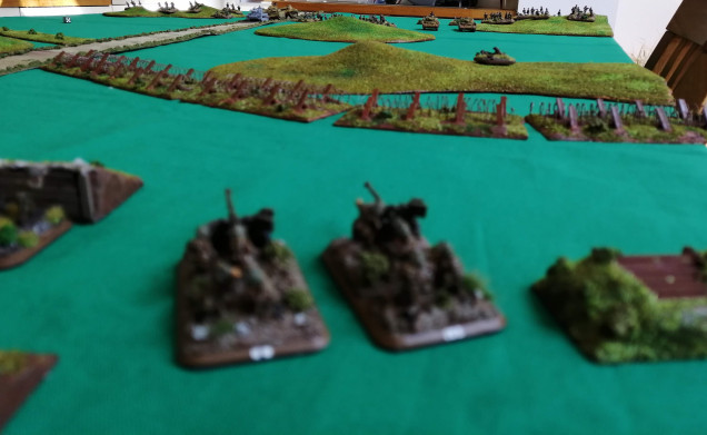 View from the 6pdr gun teams on the British right flank