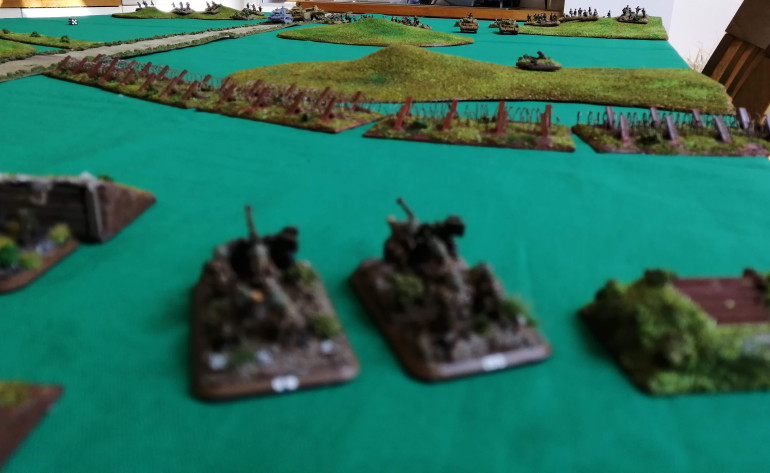 View from the 6pdr gun teams on the British right flank