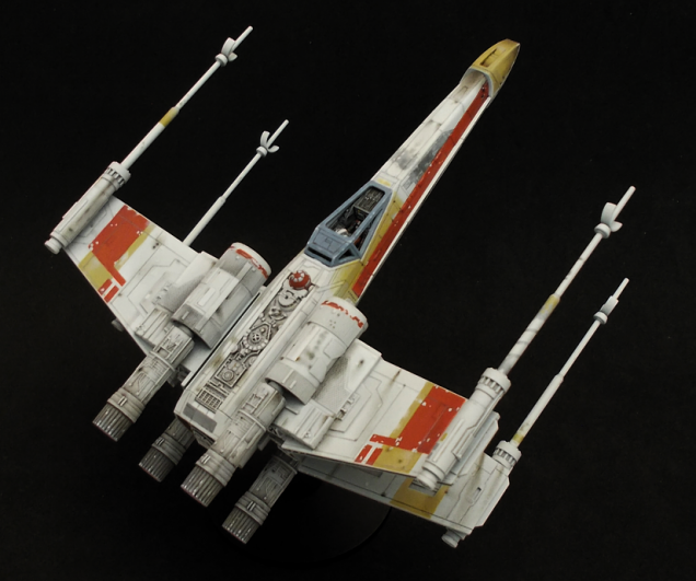 Red 2 X-wing model in 1/72 scale from Bandai - Part 3