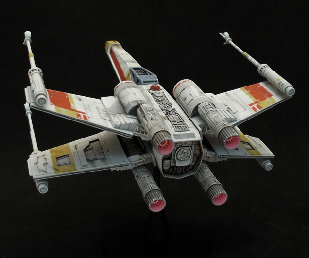 Red 2 X-wing model in 1/72 scale from Bandai - Part 3