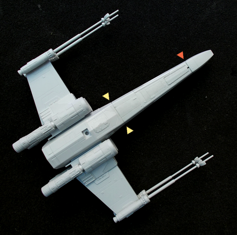 Red 2 X-wing model in 1/72 scale from Bandai - Part 1