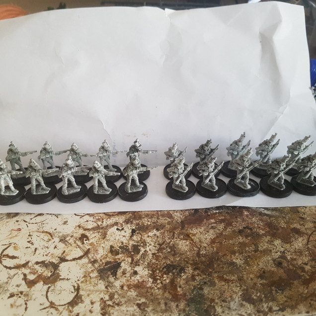 Twenty of the Empress Miniatures Riflemen