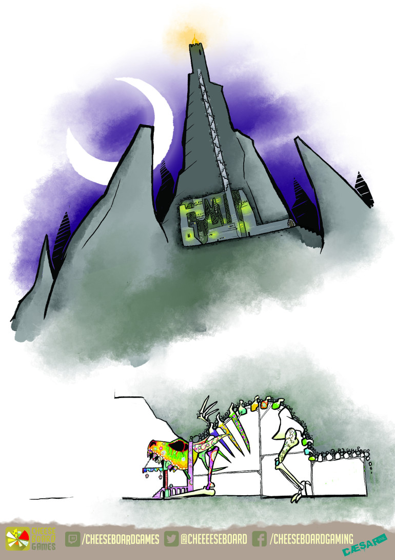 We haven't named this dungeon yet but its got a dwarvern fortress and a kobold base inside some dragon bones.