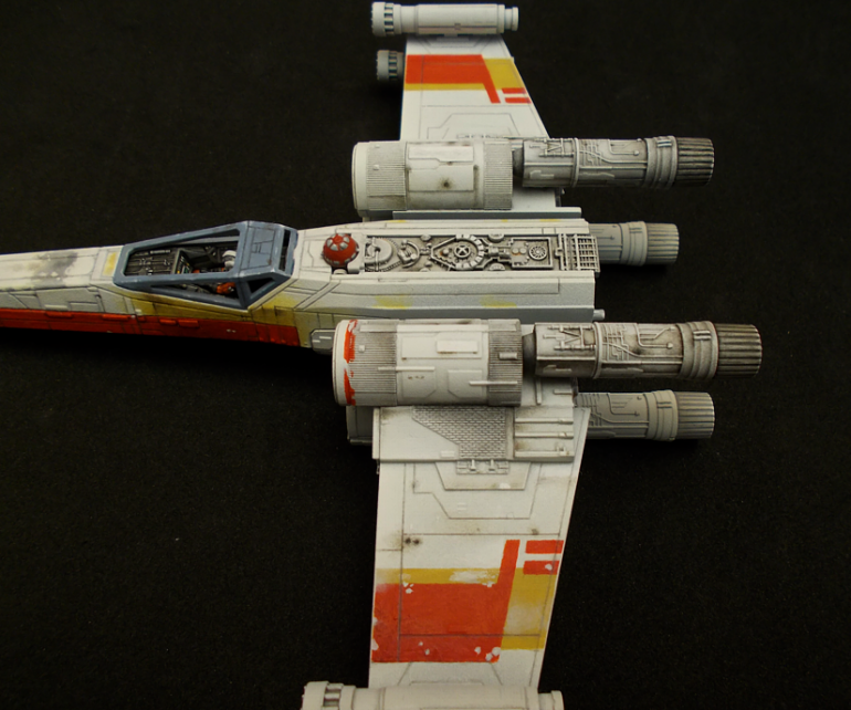 Red 2 X-wing model in 1/72 scale from Bandai - Part 2