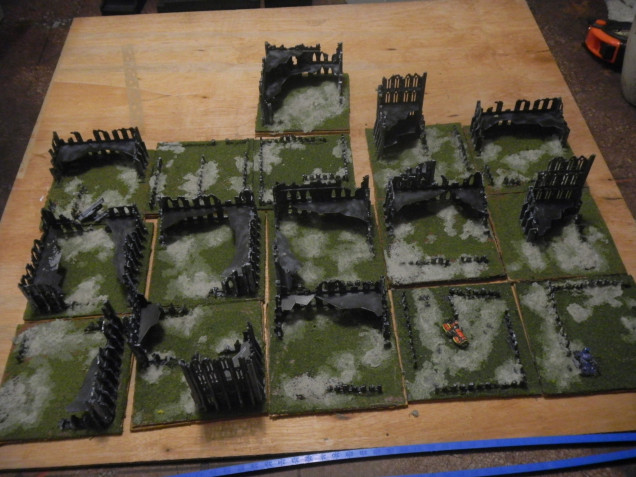 Rebased my Epic 40k ruins