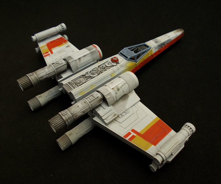 Red 2 X-wing model in 1/72 scale from Bandai - Part 2