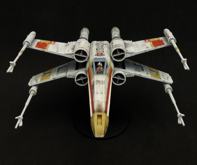 Red 2 X-wing model in 1/72 scale from Bandai - Part 3