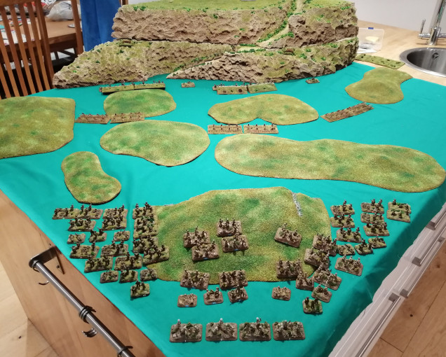 View of the battlefield just before the assault is launched