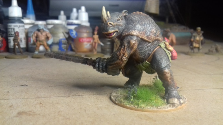 The one figure I still have from previous projects, I could never part with him, I love how the skin came out. The model is by Fenris Games ( I will be collecting three trolls from Fenris at SALUTE). I will be getting most of my creatures from Fenris when he relaunches them shortly