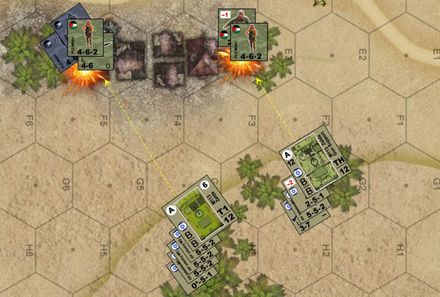 Things seems to start well.  The Israeli APCs roll in, the PLO moves up RPG teams to attack them, and we get opportunity fire as they do so, killing and pinning them as they move.   