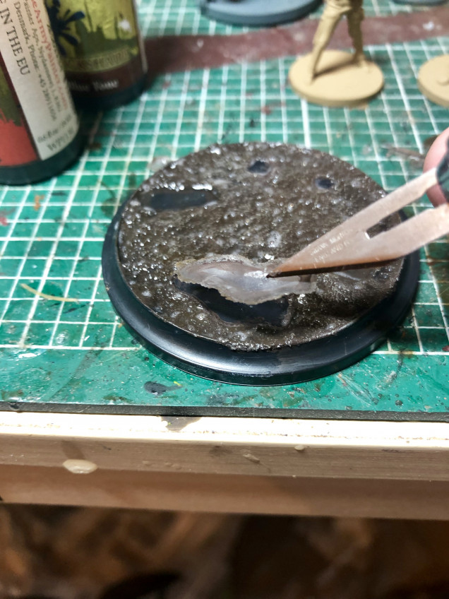 i did realise i may have been slightly to eager with the was and noticed it had dried on the water effect. Luckily you can remove water effect with a sharp knife easy enough. ill finish the coats first and add the water last from now on!