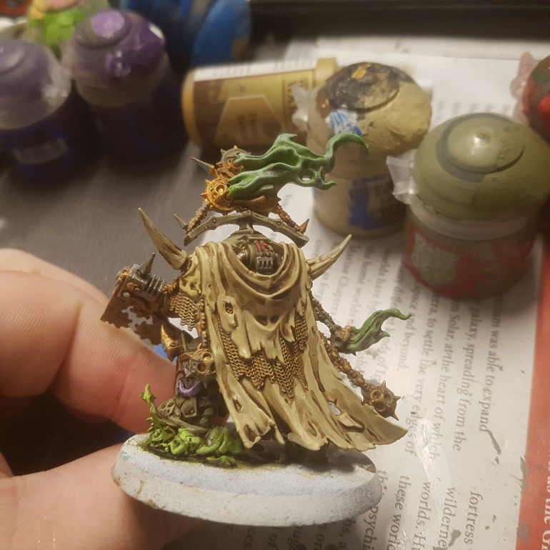 Ever Tempted to Shift his Allegiances to Slaneesh Villnis Never the Less Persists with his Path to Nurgle's Favour. The Resilience and Pestilence of Nurgle Being Far Greater than the Wild Promises of Pleasure from Slaneesh