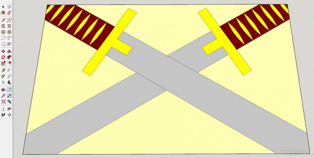 This is the Flag of the Planet's Imperial Guard Regiments. The Background Colour Changes Depending on the Tribe but if it is Flying to Represent the Entire Guard it is White.