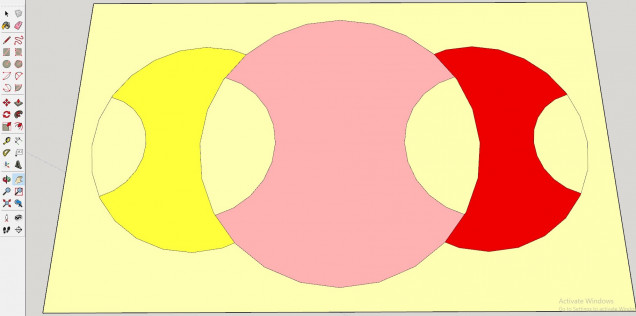 The Brigade Flag. The Central Circle is the Classification of the Brigade. The Outside Circles Represent Attachetted Units. The Semi Circles Show the Tribe of the Units, Tribes are Very Rarely Mixed at the Brigade Level.