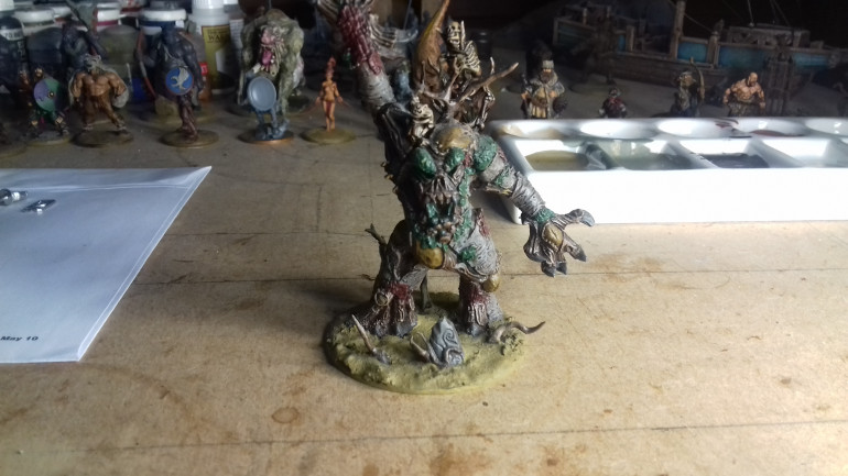 An old Citadel miniature tree man that I have had for years and years, though does not fit any specific Gloranthan creatures descriptions one of my favourite models so am redoing this. Can use as a tree spirit or somesuch.