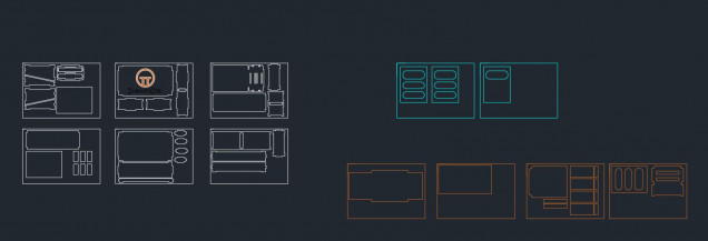 Image of the plans. White is 3mm plywood, blue is 10mm packing foam and orange is 0.5mm black felt. 