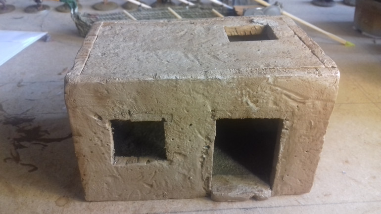 A building from a very old North West Frontier project, repainting the walls, currently I have just base coated and given a wash.