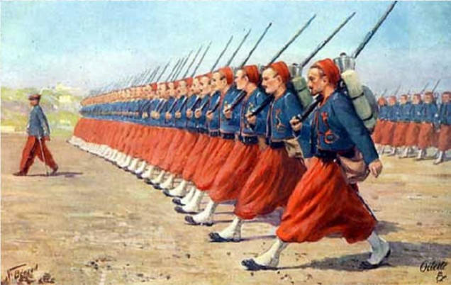 The Minis Themselves are Zouaves. Originally French Troops they became Something of a Fashion in the Mid to late 19th Century and there were Even Zouaves in the Early Days of WWI. 