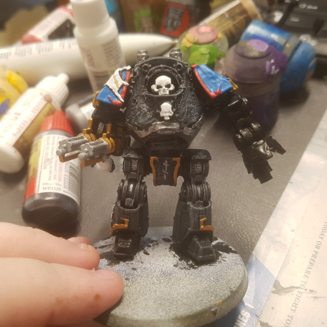 The Original Mini was a Forge World Night Lords Contemptor that I have left over from my 30K Night Lords Army (We'll be seeing more of them in this Project)