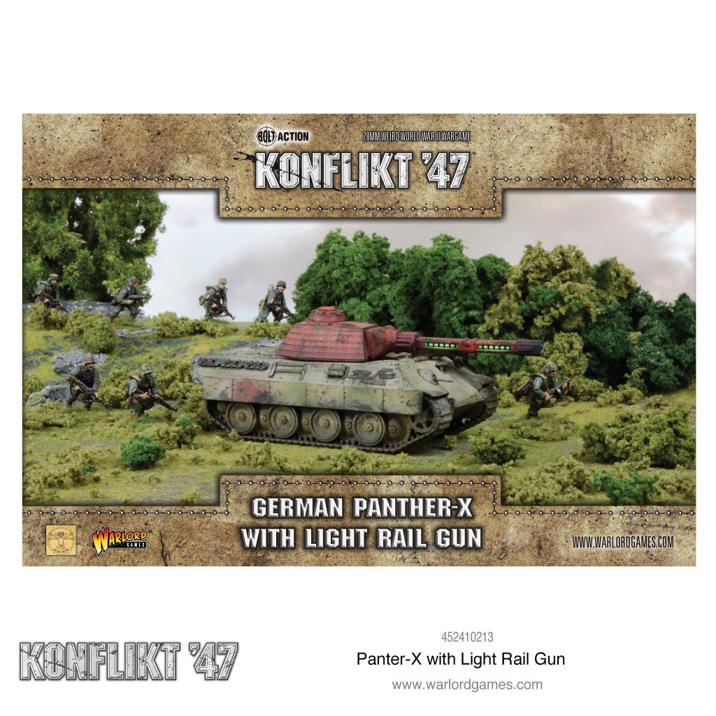 German Panther X With Light Rail Gun - Warlord Games