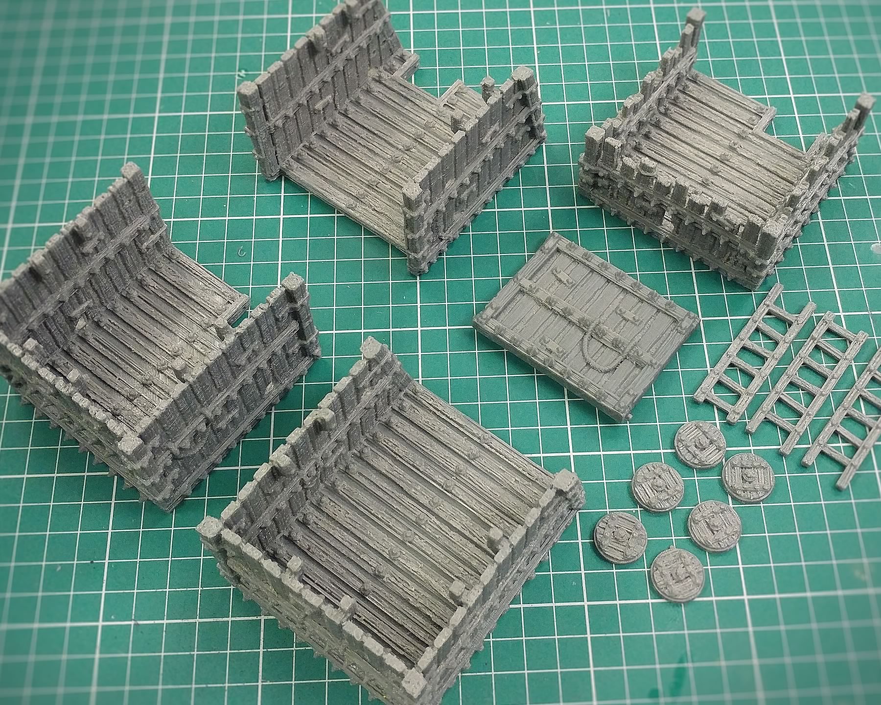 Hobby Lab Siege Tower - Prep Work - Parts Cleaned Up