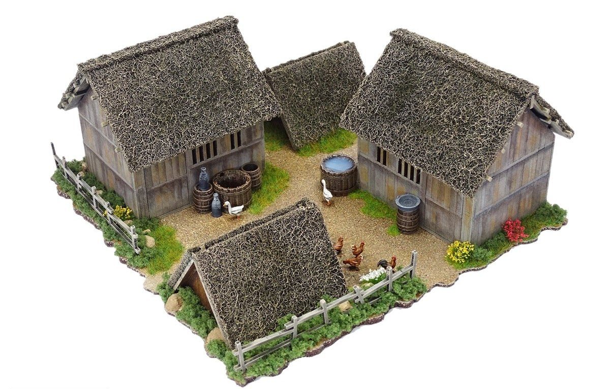 Mountain Village Hovel & Animal Shelter Set - Sarissa Precision