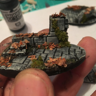 painting and adding basing material to the base.