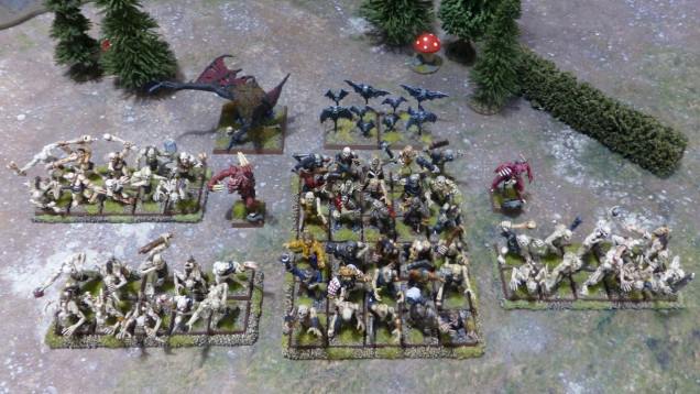 The undead horde sweeps across the field