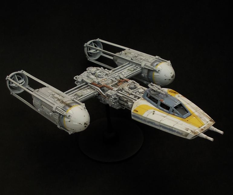 Gold Leader Y-wing model in 1/72 scale from Bandai