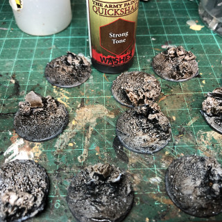 Painting and flocking the bases